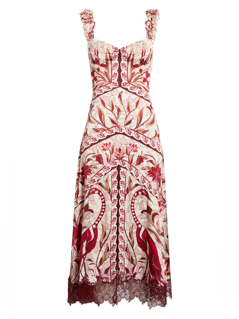 FARM RIO Stained Glass Lace Trim Maxi Dress - Picture 8 of 10